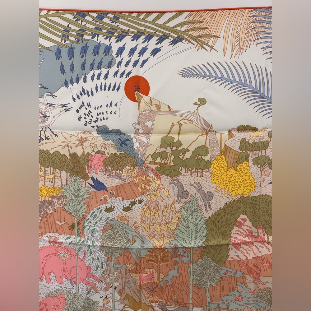 Hermes Carré 90 Le Carnaval des Animaux Carnival of the Animals Scarf Silk Nwt - Picture 5 of 16